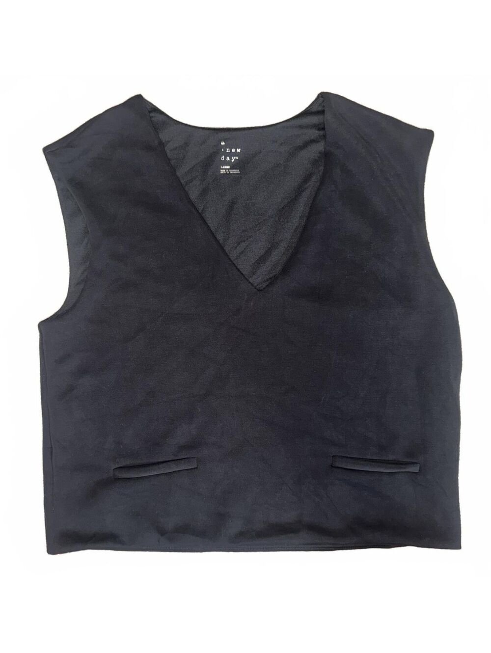 Black Sleeveless Tailored Vest A New Day Size Large New with tags